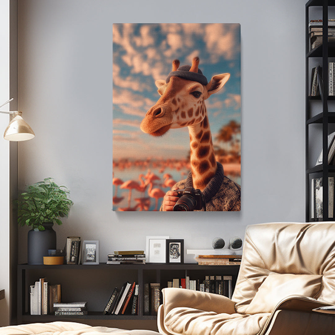 Photographer Giraffe Canvas Prints Artesty
