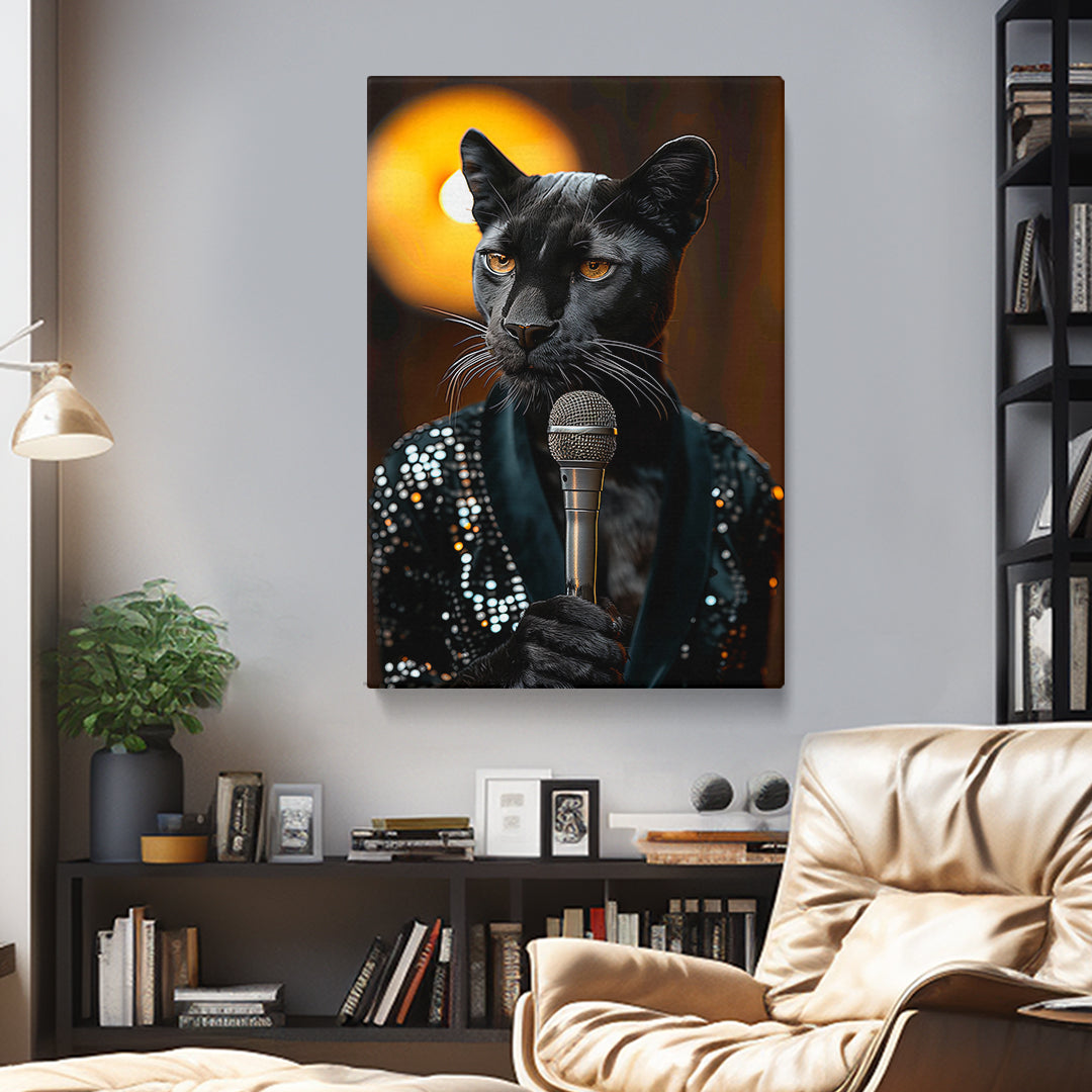 Panther Singer Portrait Canvas Prints Artesty