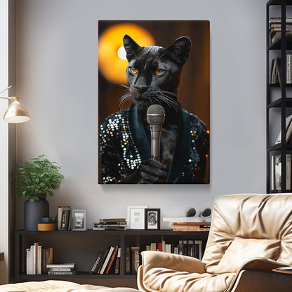 Panther Singer Portrait Canvas Prints Artesty