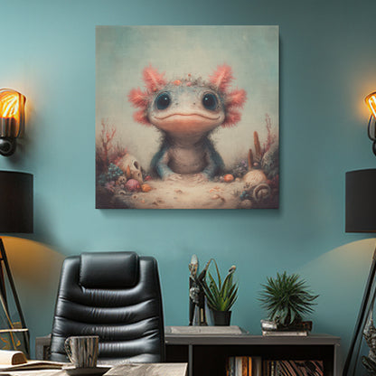 Charming Axolotl Contemporary Art Artesty