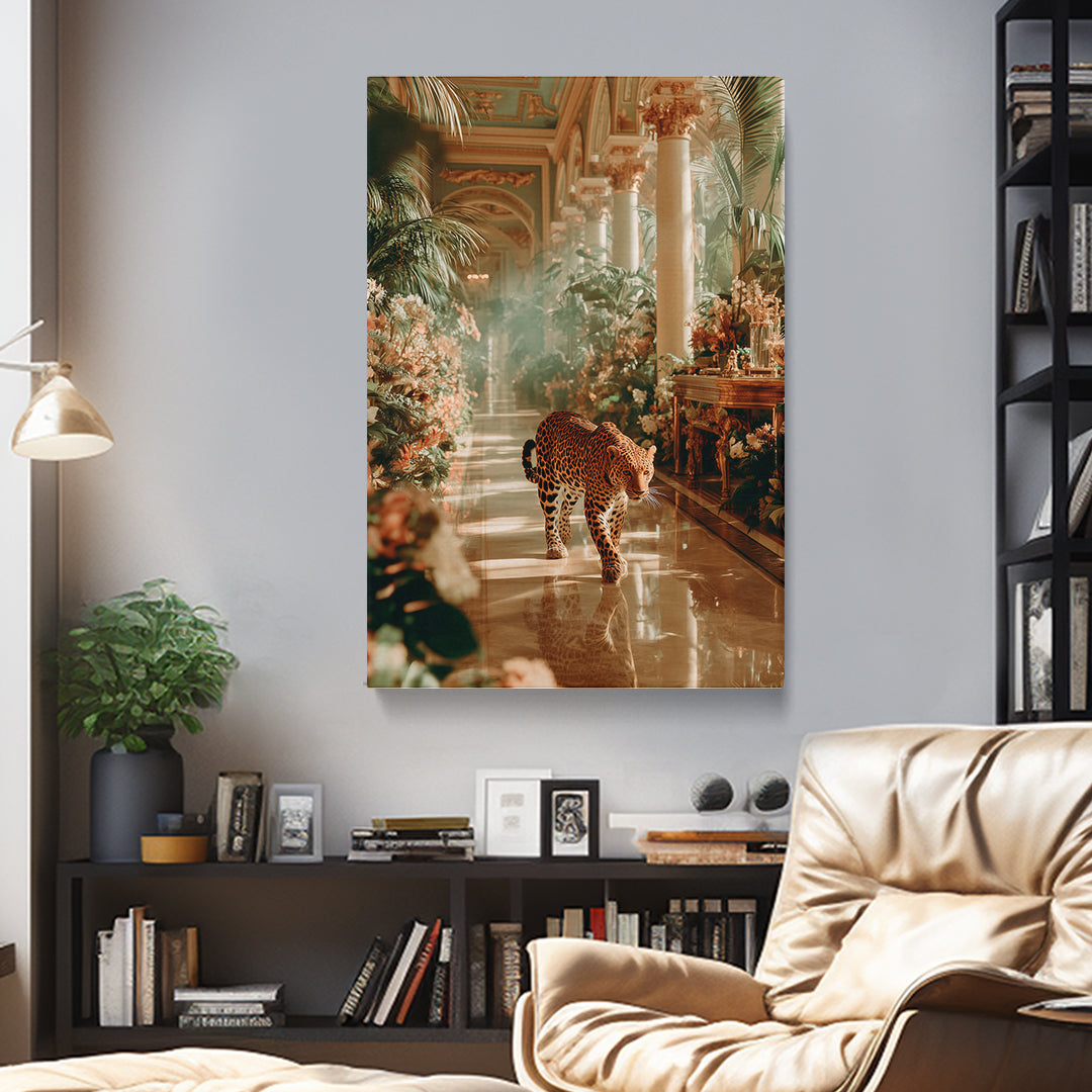 Leopard in Tropical Palace Canvas Prints Artesty