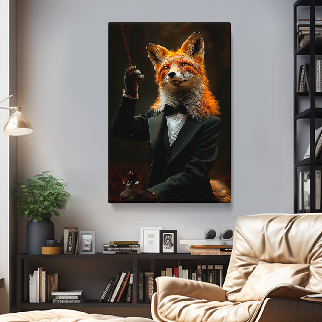Orchestra Conductor Fox Canvas Prints Artesty