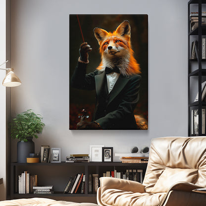 Orchestra Conductor Fox Canvas Prints Artesty