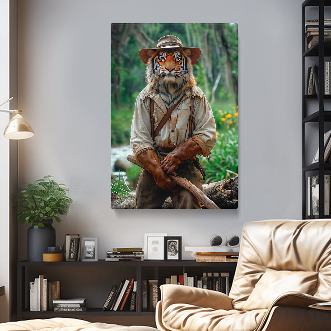 Tiger Explorer in Jungle Canvas Prints Artesty