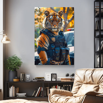 Tiger Police Officer Canvas Prints Artesty