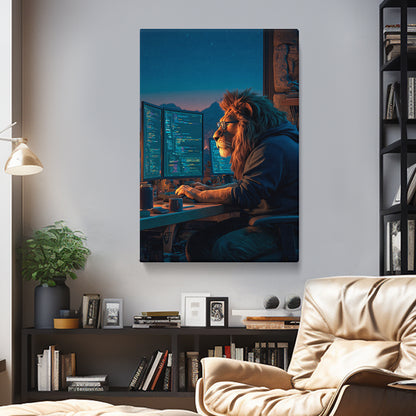 Lion Programmer Canvas Prints Artesty