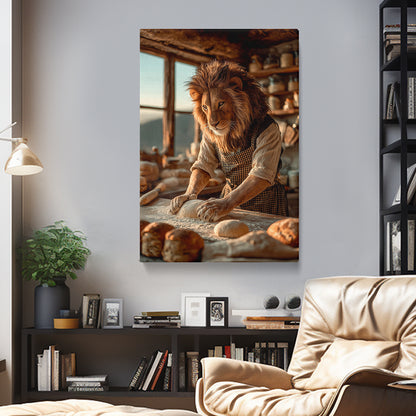Lion Baker Canvas Prints Artesty 1 Panel 16"x24"