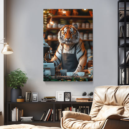 Barista Tiger Canvas Prints Artesty