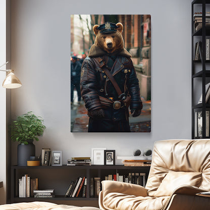 Bear Police Officer Canvas Prints Artesty