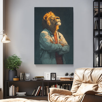 Lion Doctor Canvas Prints Artesty 1 Panel 16"x24"