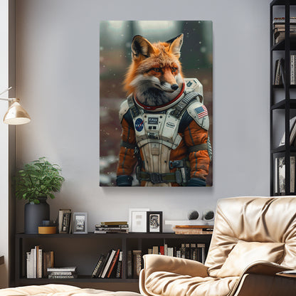 Astronaut Fox Portrait Canvas Prints Artesty 1 Panel 16"x24"