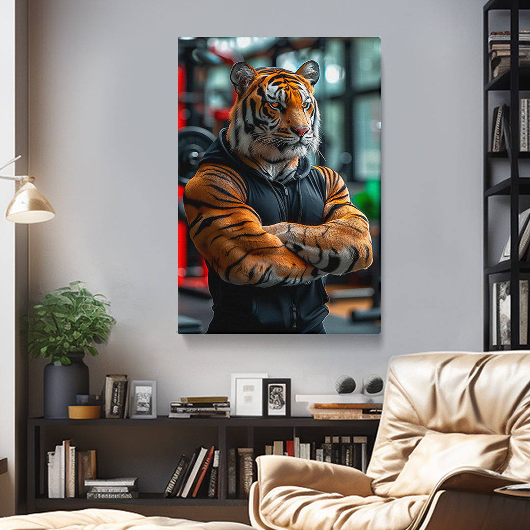 Tiger Fitness Trainer Canvas Prints Artesty 1 Panel 16"x24"
