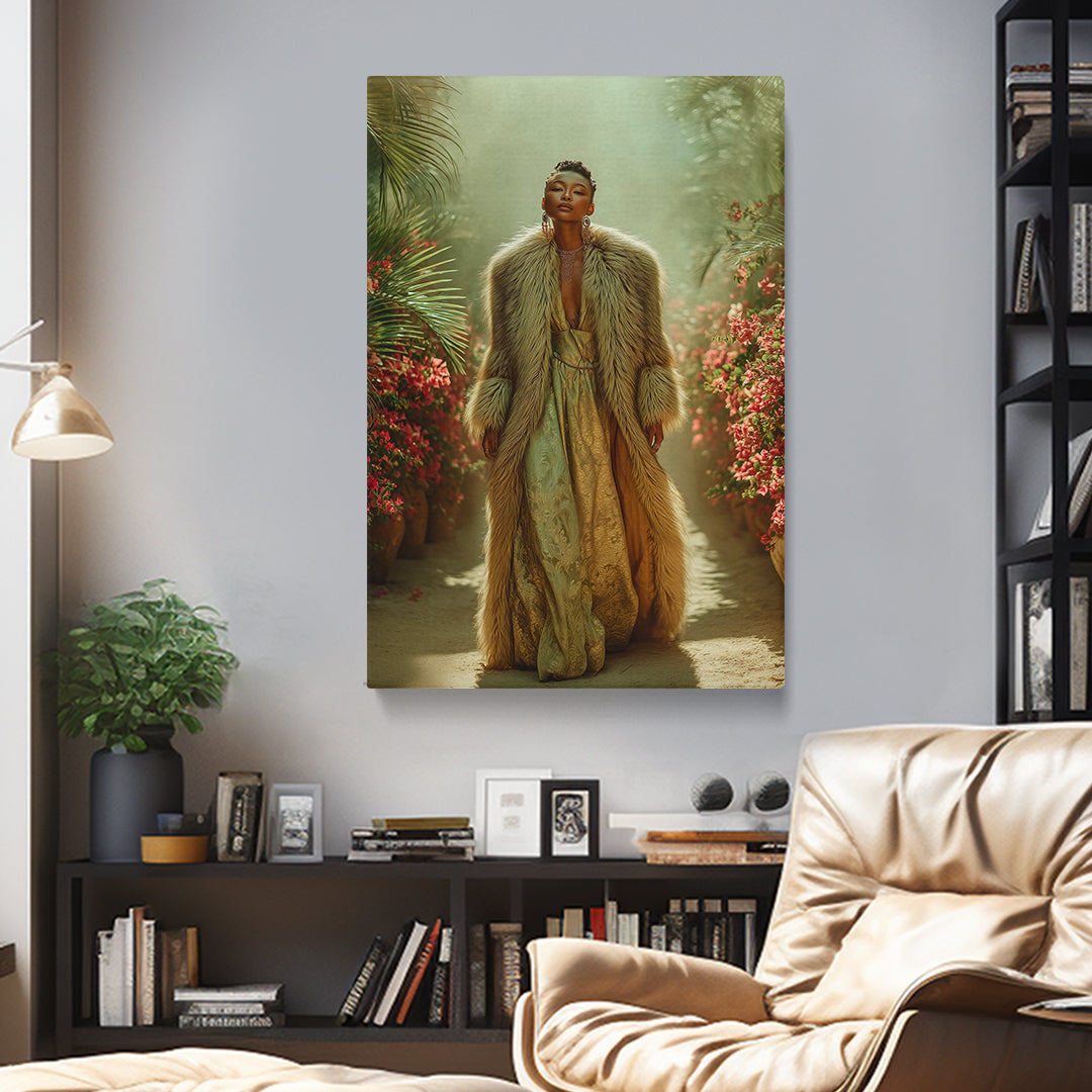 Fashion Queen in Tropical Jungle Canvas Prints Artesty