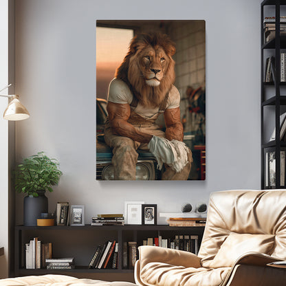 Lion Mechanic Canvas Prints Artesty 1 Panel 16"x24"