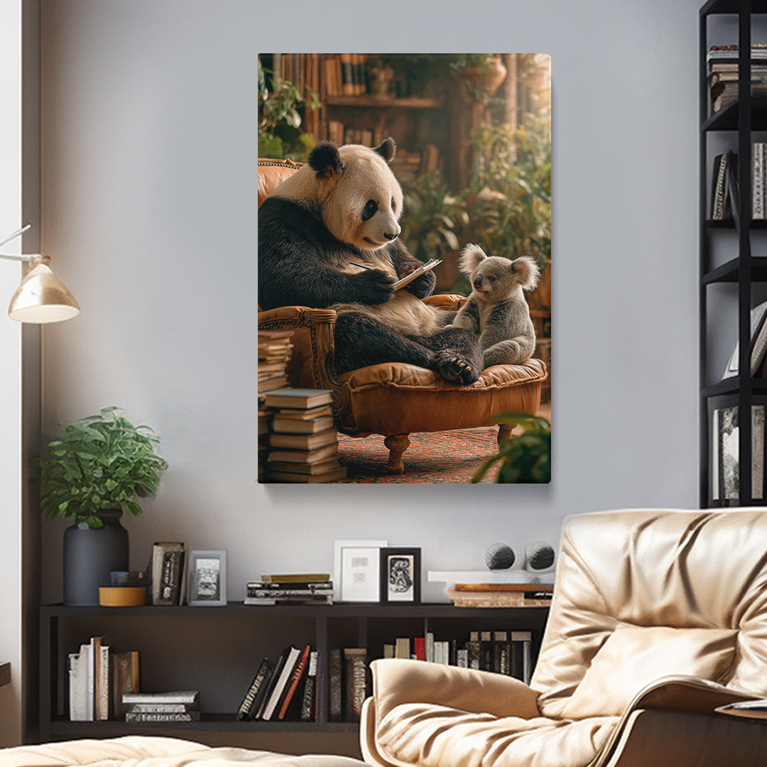 Therapist Panda and Koala Canvas Prints Artesty
