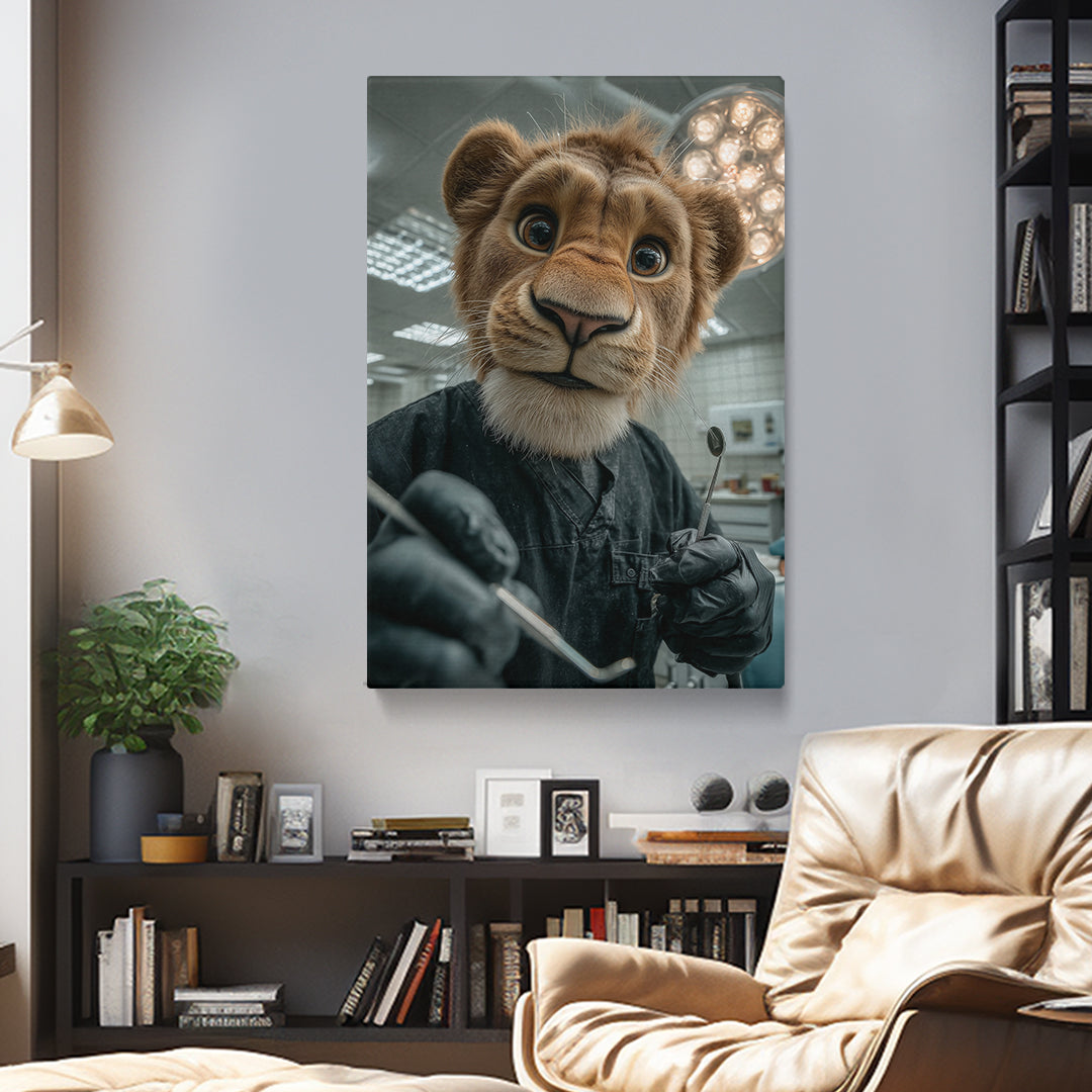 Lion Dentist Canvas Prints Artesty