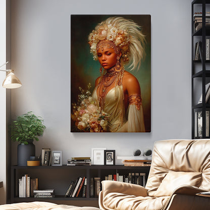 Royal African Goddess Portrait Canvas Prints Artesty