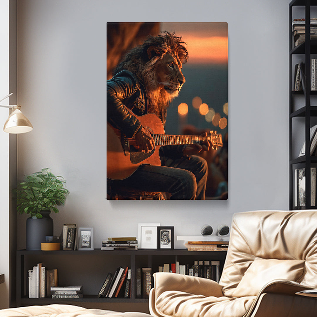 Lion Guitarist Canvas Prints Artesty