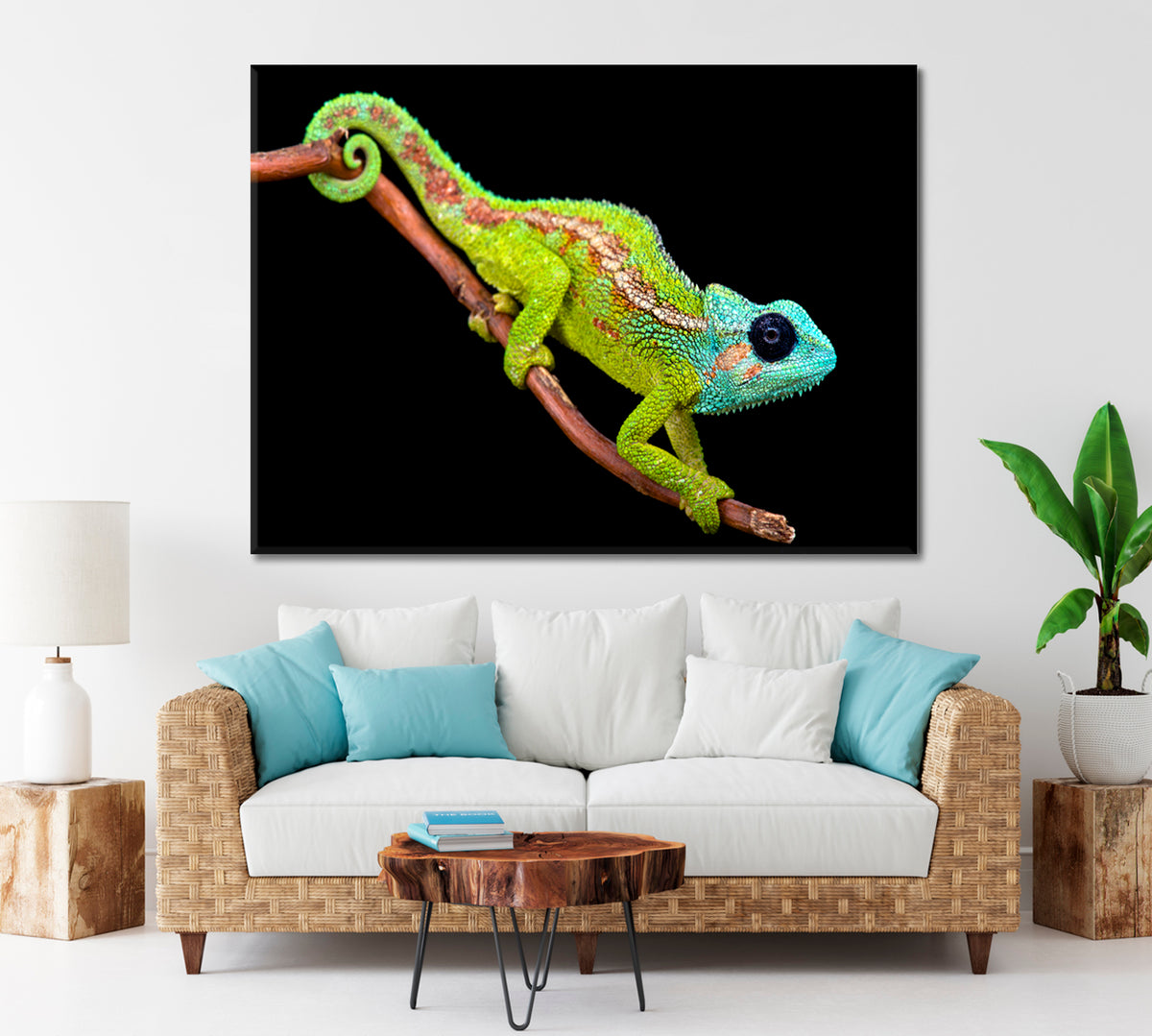 Chameleon Animals Canvas Print Artesty 1 panel 24" x 16" 