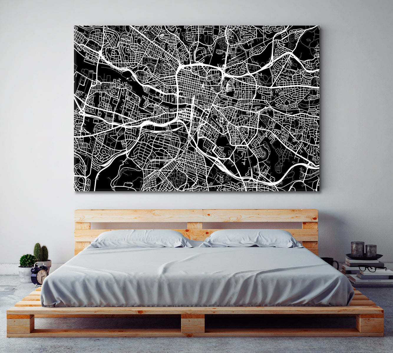 Glasgow Schottland Extra Large Urban City Map Poster Maps Canvas Artwork Artesty   