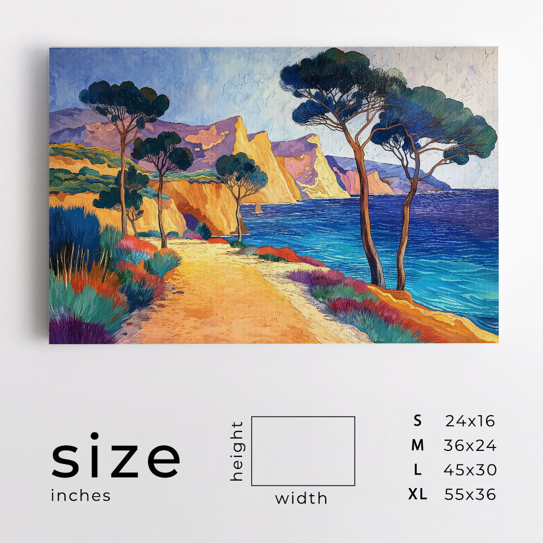 Mediterranean Coastal Path Animals Canvas Print Artesty