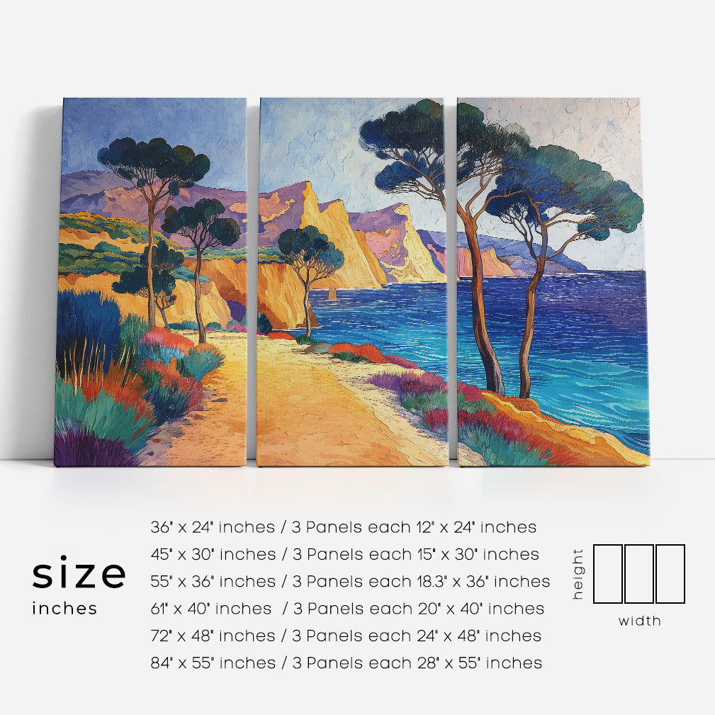 Mediterranean Coastal Path Animals Canvas Print Artesty