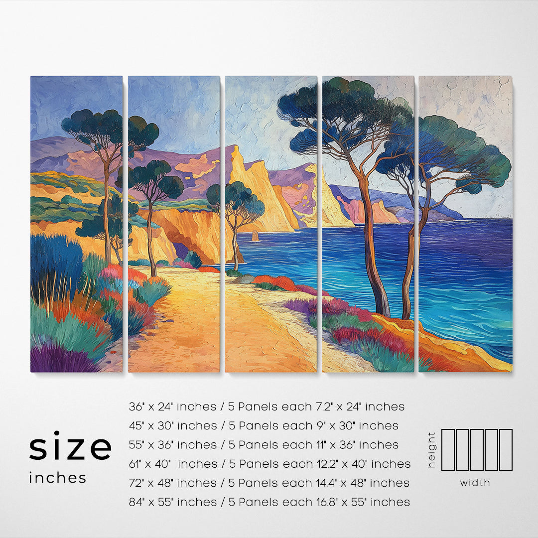 Mediterranean Coastal Path Animals Canvas Print Artesty