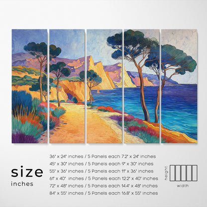 Mediterranean Coastal Path Animals Canvas Print Artesty