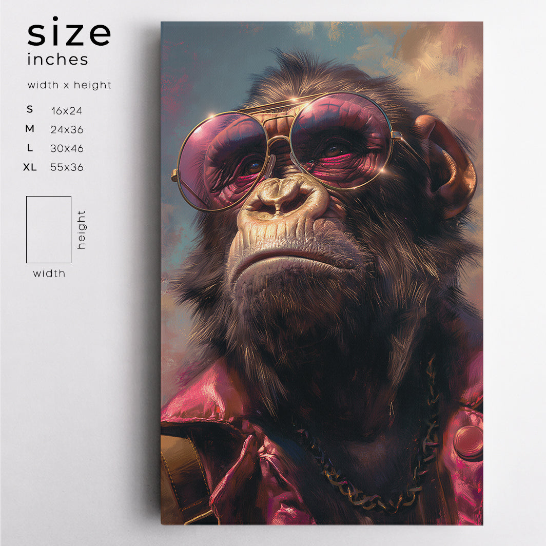 Stylish Monkey Wearing Sunglasses Canvas Prints Artesty