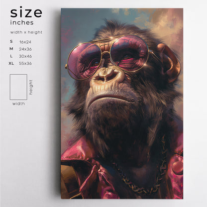 Stylish Monkey Wearing Sunglasses Canvas Prints Artesty