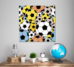 Colorful Footballs Abstract Art Print Artesty   