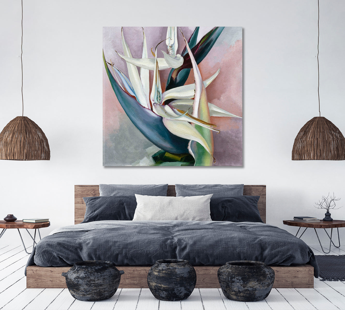 ABSTRACT NATURALISM Nature Abstract Flowers | Square Abstract Art Print Artesty   
