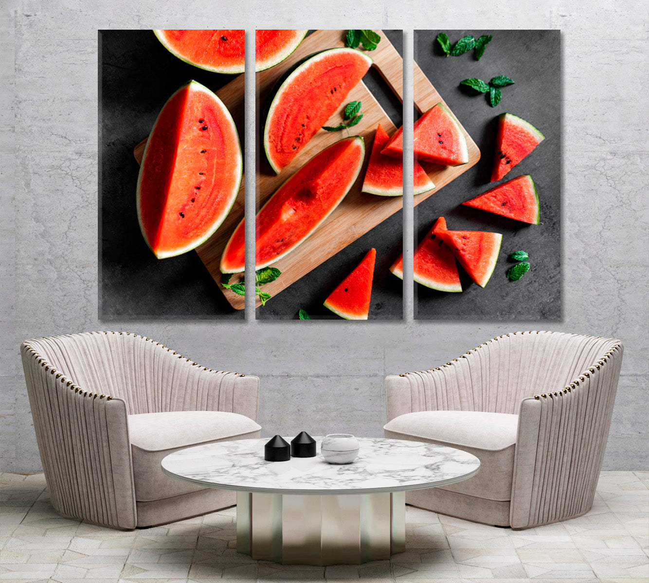 The Beauty of Watermelon Restaurant Modern Wall Art Artesty   