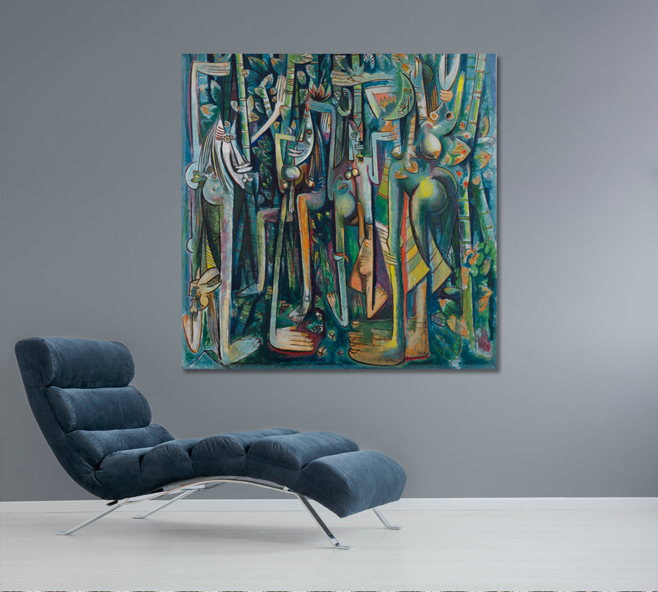 THE JUNGLE Wifredo Lam Style Island Cuba - S Fine Art Artesty   