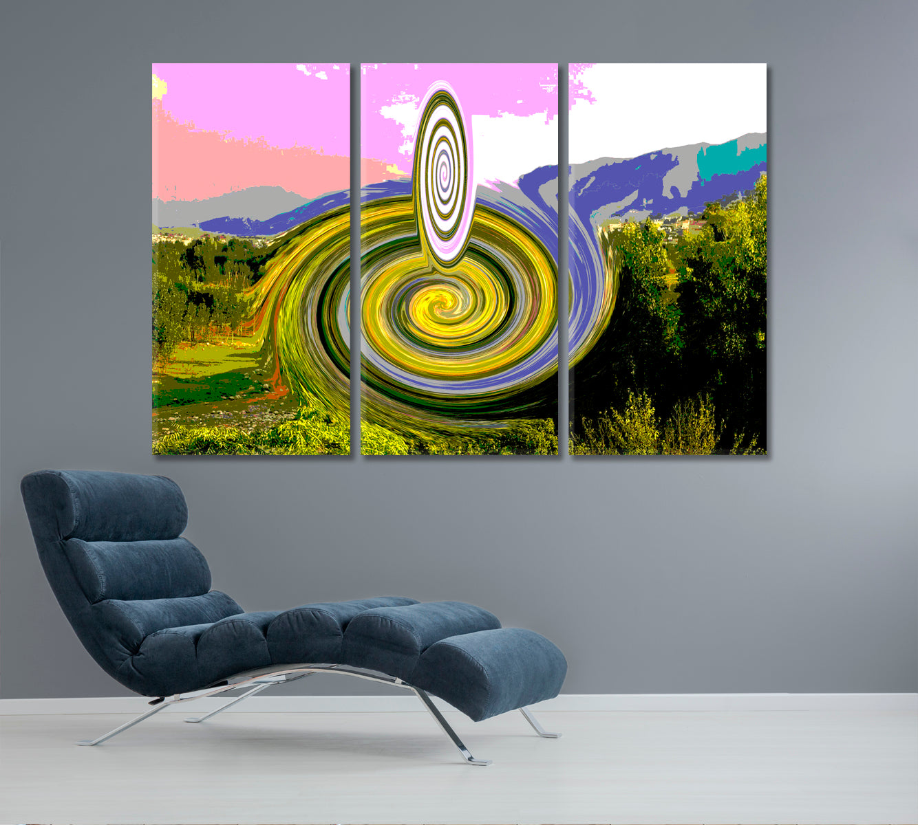 Innovative Circular Shape Abstract Artistic Landscape Modern Artwork Contemporary Art Artesty   