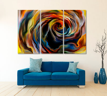 Beautiful Abstraction Contemporary Art Artesty 3 panels 36" x 24" 