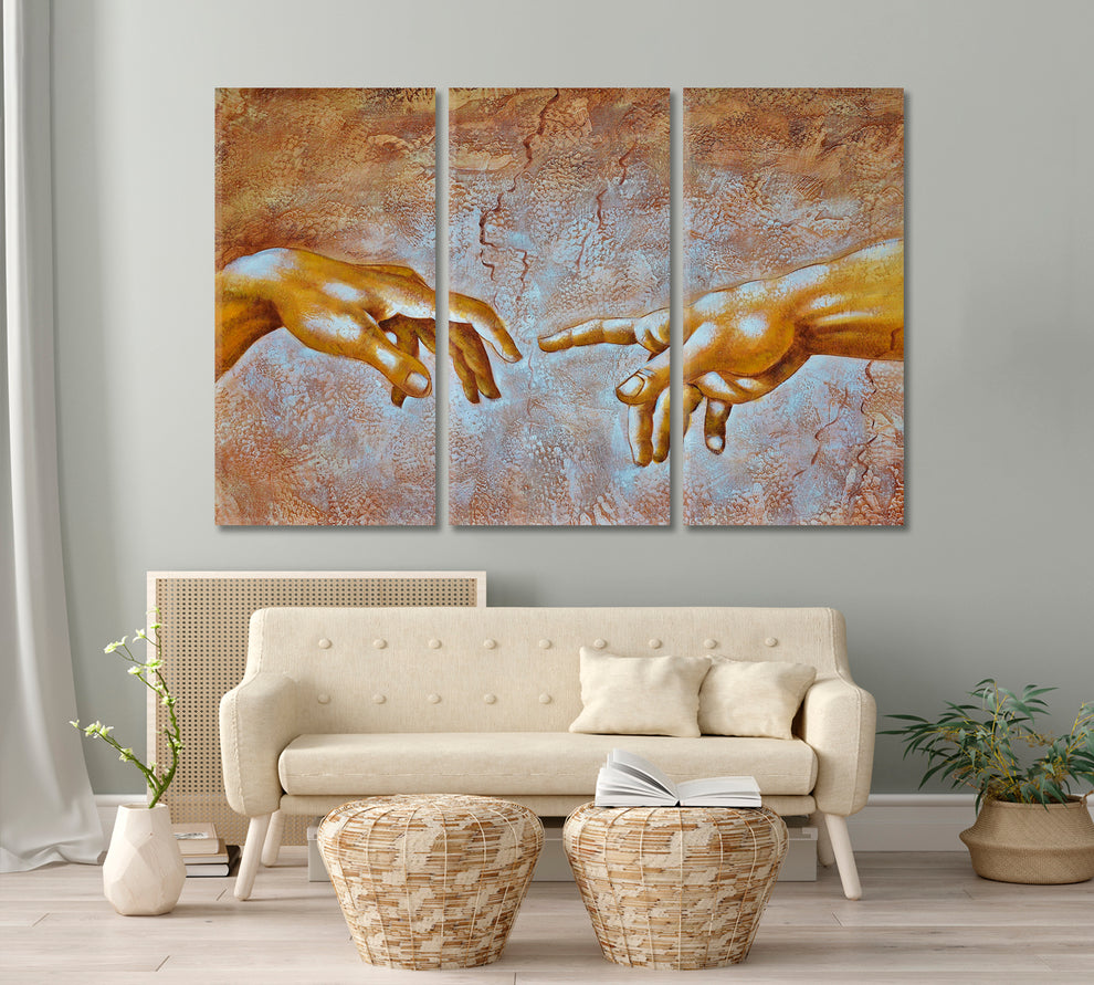 GOD IN ART Hand of God Creation of Adam Michelangelo - Artesty.com