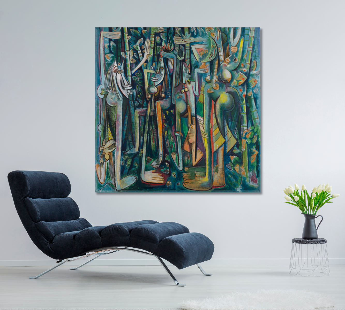 THE JUNGLE Wifredo Lam Style Island Cuba - S Fine Art Artesty   