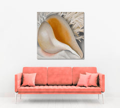 SEA SHELL Ocean Life Large Abstract Shells - Square Fine Art Artesty   