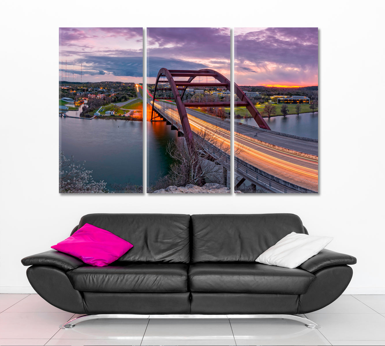 Pennybacker Bridge Austin Texas Panoramic Landscape Cities Wall Art Artesty   