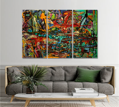 Abstract Art Colorful Collage of Colors Splatters Abstract Art Print Artesty   