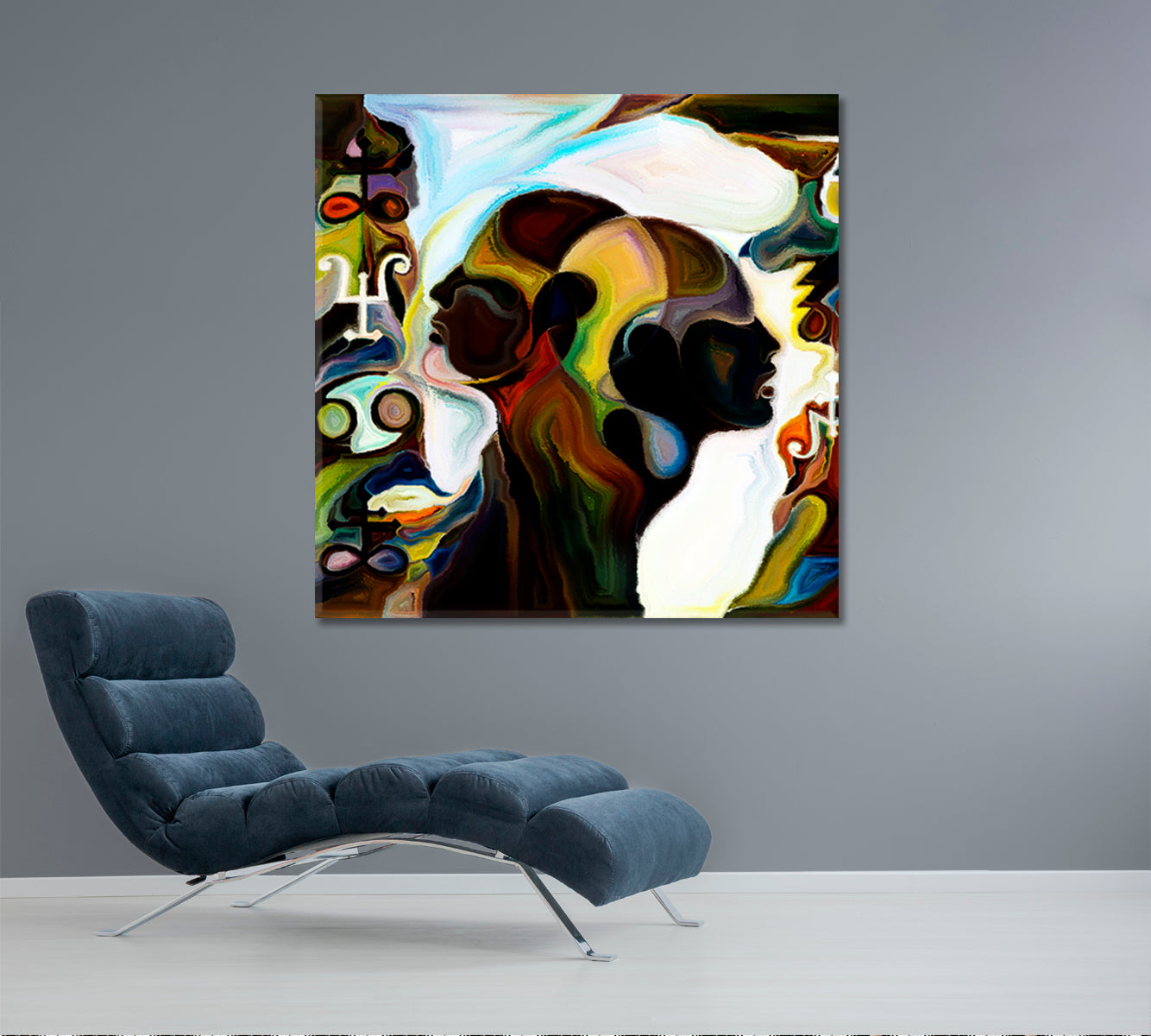Infinite Forms of Creation Square Panel Contemporary Art Artesty   
