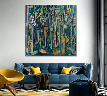 THE JUNGLE Wifredo Lam Style Island Cuba - S Fine Art Artesty   