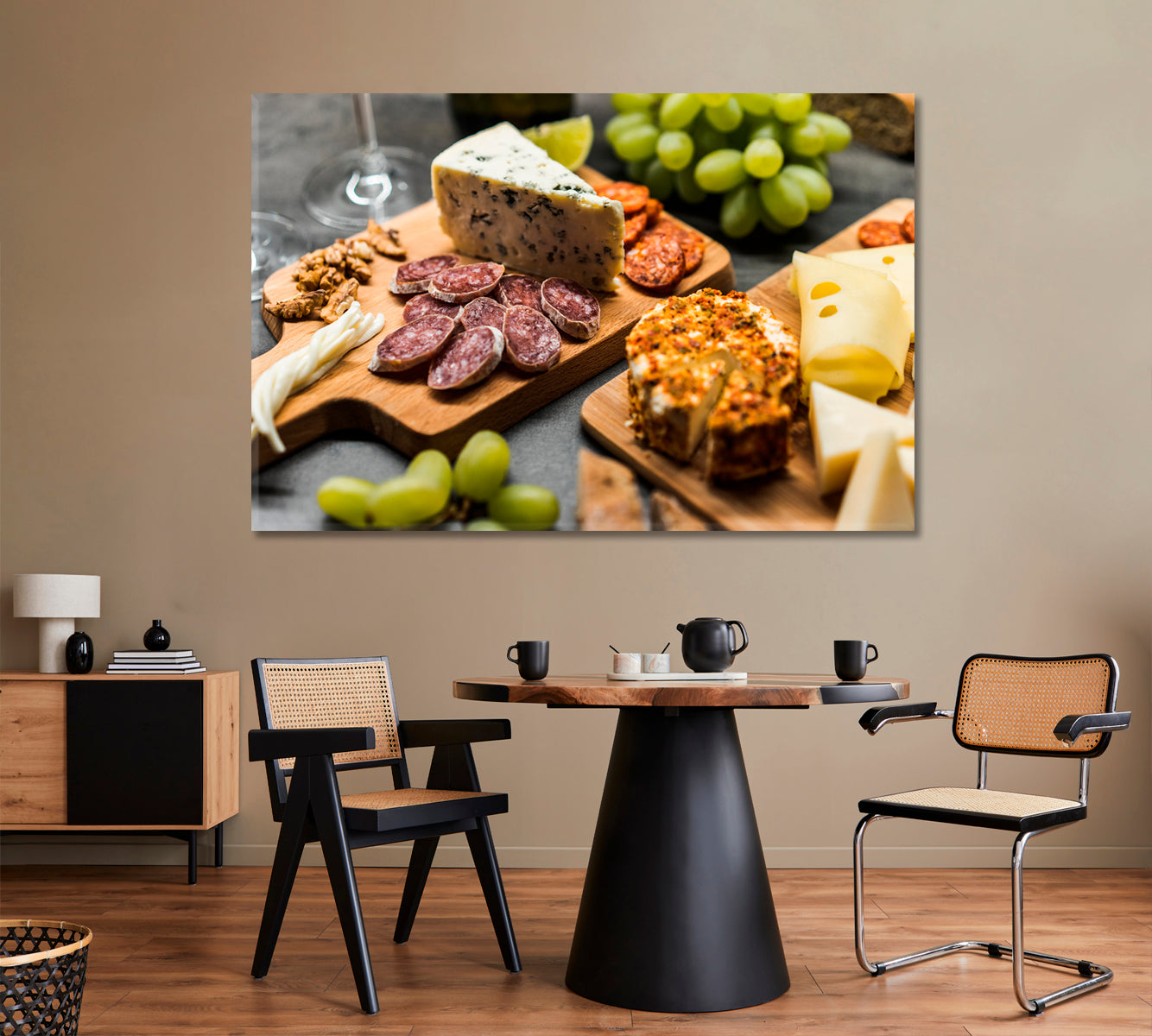 FOOD Blue Cheese Gourmet Plate Kitchen Cafe Restaurant Concept Restaurant Modern Wall Art Artesty 1 panel 24" x 16" 