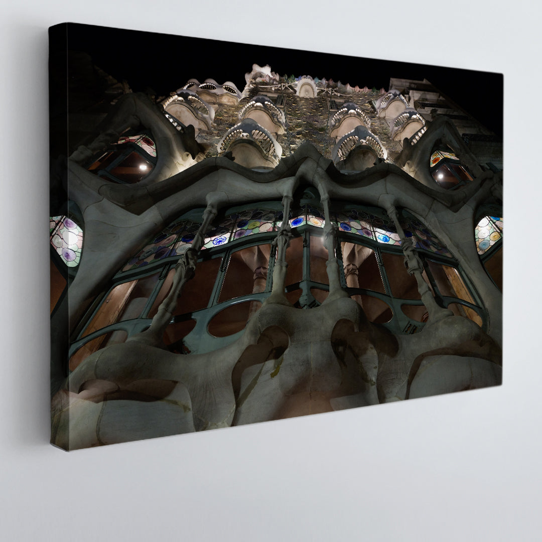 BARCELONA SPAIN Casa Batllo Facade Famous Antoni Gaudi Building Famous Landmarks Artwork Print Artesty 1 panel 24" x 16" 