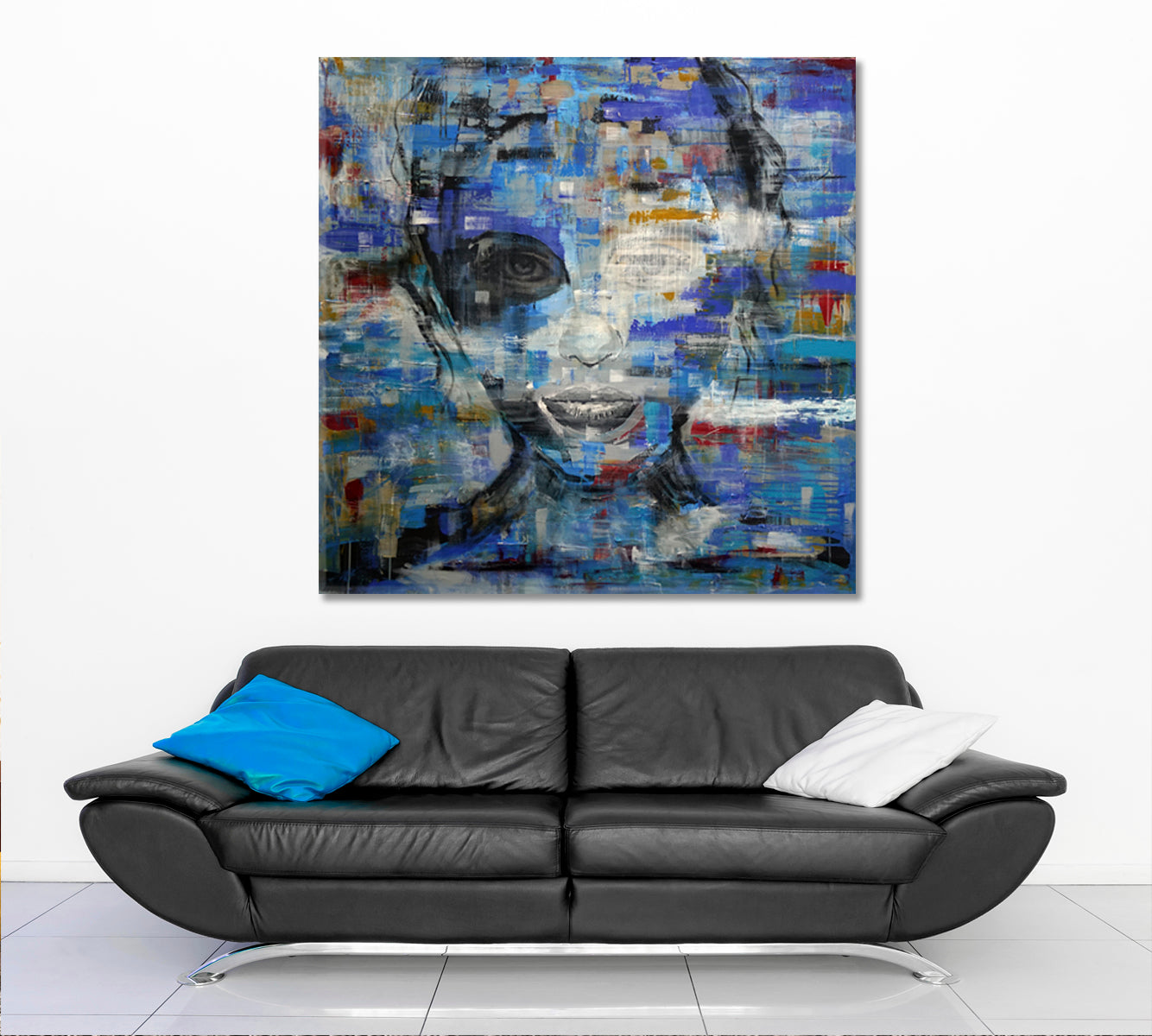 MISS ADORABLE Abstract Art Grunge Street Art Style | Square Contemporary Art Artesty 1 Panel 12"x12" 