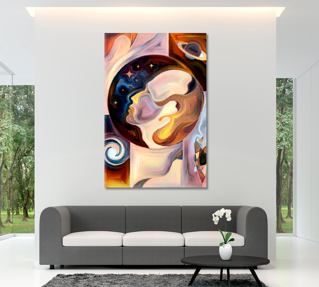 Cosmic Consciousness Vertical 1 panel Abstract Art Print Artesty   