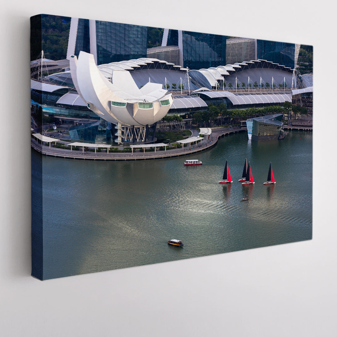 Marina Bay Skyline Museum Singapore Cityscape Cities Wall Art Artesty 1 panel 24" x 16" 