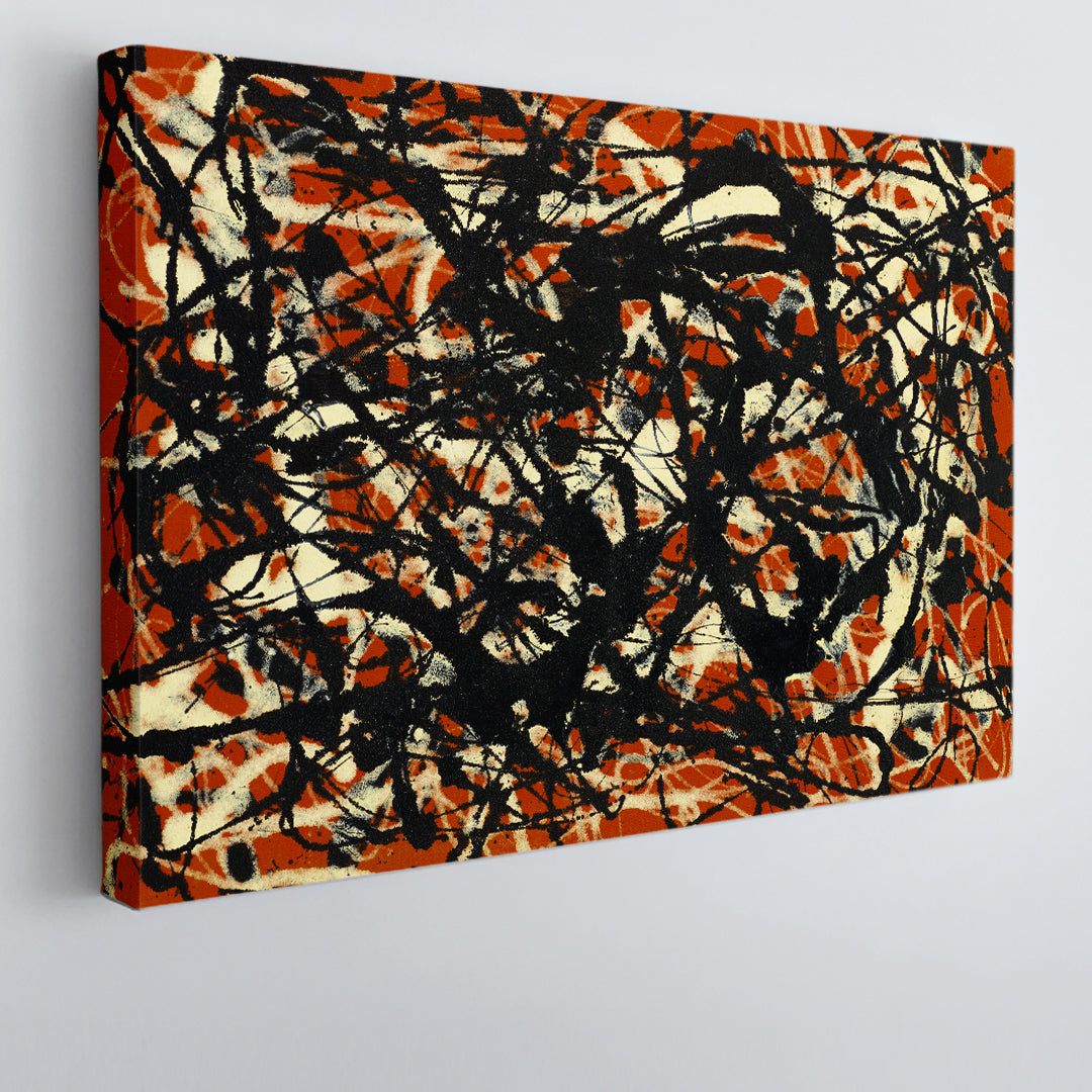 FREE FORM Abstract Jackson Pollock Style Fine Art Artesty 1 panel 24" x 16" 
