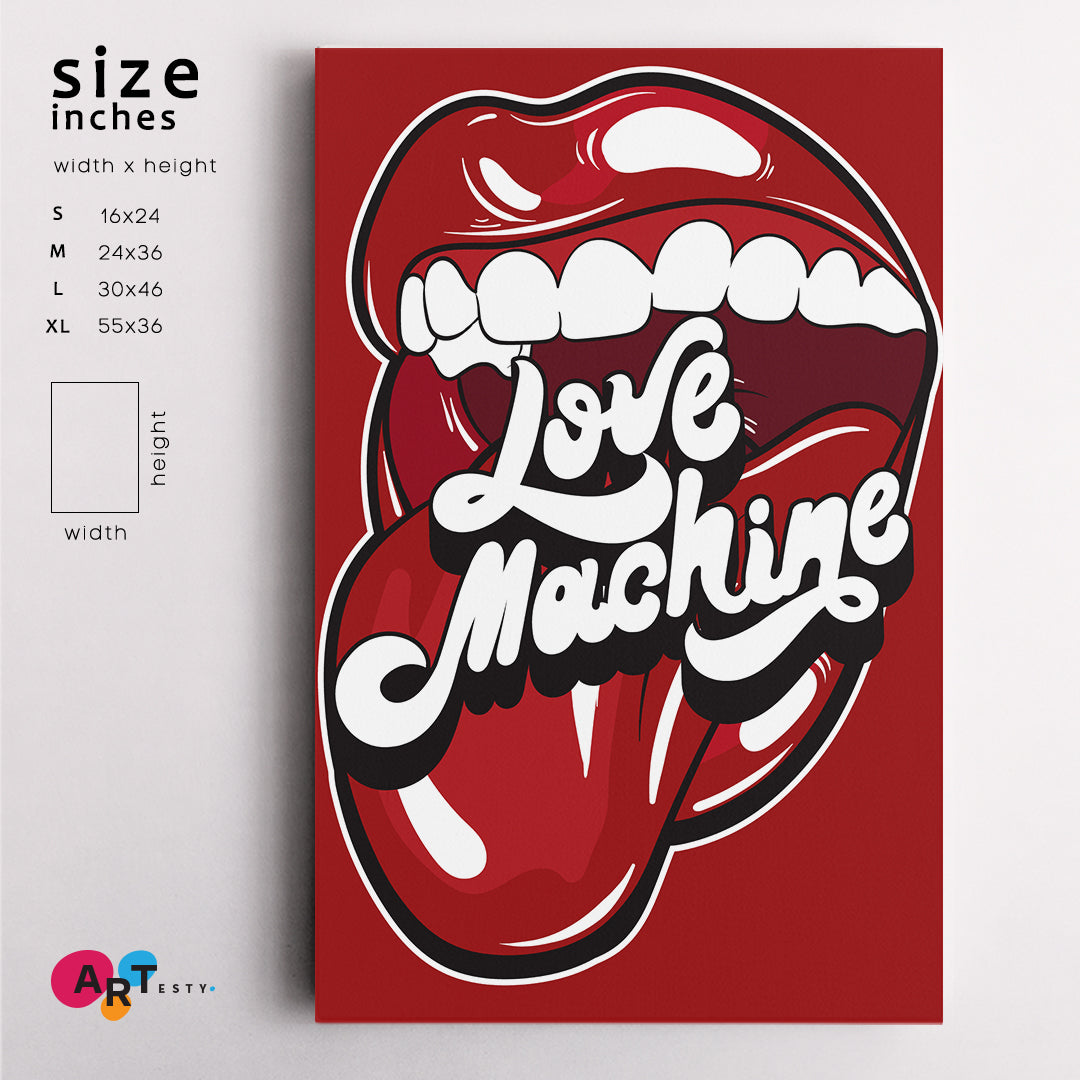 Love Machine Open Mouth Poster Pop Art Canvas Print Artesty   